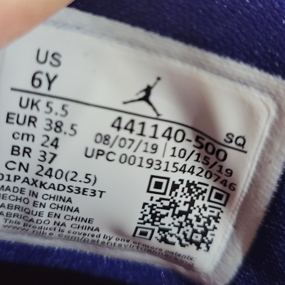 Air Jordan 3 Retro GG "Barely Grape" - White/Purple/Pink- M6Y/W7.5 NWT & BOX - Picture 10 of 11